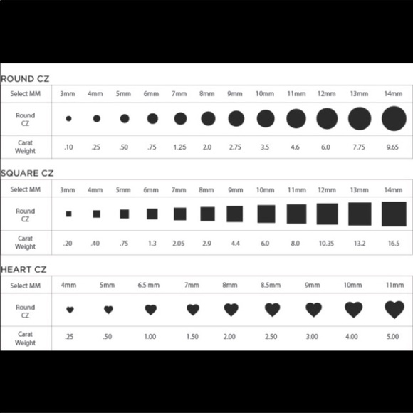 14k Pure White Gold 8mm CZ Stud Earrings - Picture 4 of 4